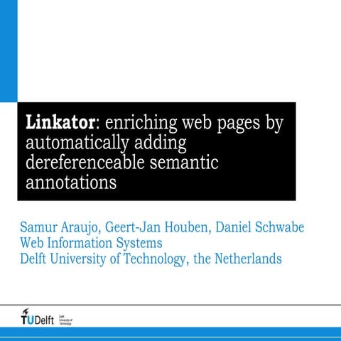 Linkator: enriching web pages by automatically adding dereferenceable semanti...