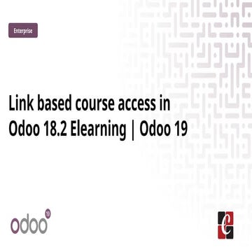 Link based course access in Odoo 18.2 Elearning _ Odoo 19