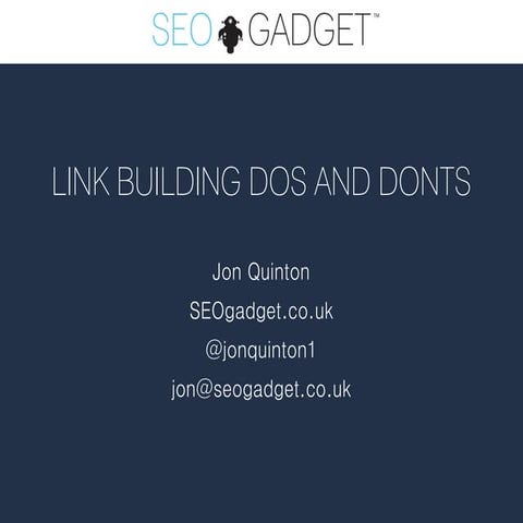 Link building Dos and Don'ts