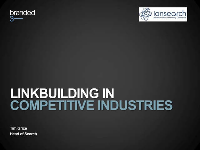 Link building in competitive indust...