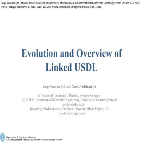 Evolution and Overview of Linked USDL