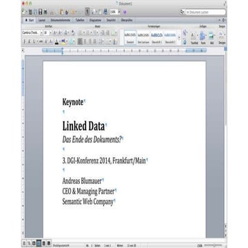 Linked Data - Das Ende des Dokuments?