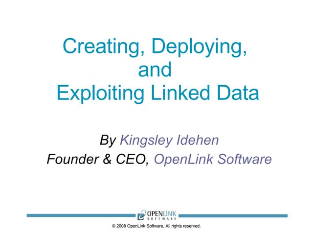 Linked Data Planet Key Note
