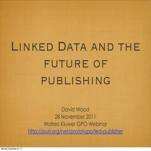 Linked Data and the Future of Publishing