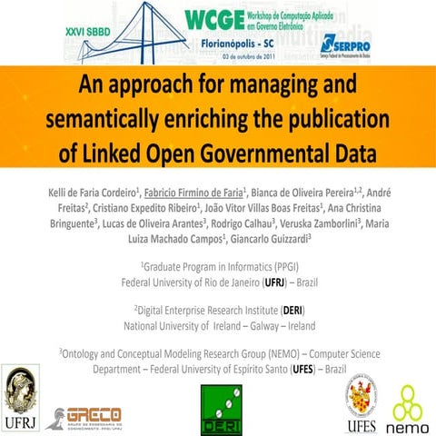 An approach for managing and semantically enriching the publication of Linked...