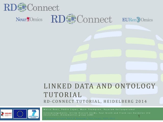 Linked Data and Ontology Tutorial (for RD-Connect)