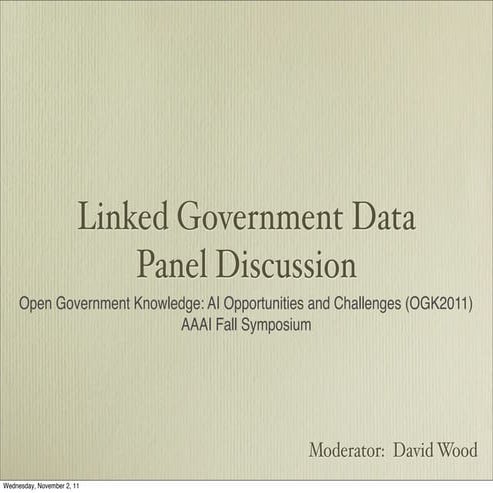 Linked Government Data Panel