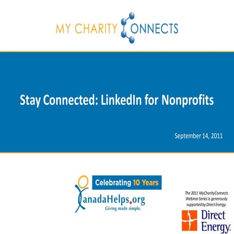 Stay Connected: LinkedIn for Nonprofits 