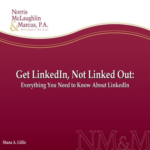 Get LinkedIn, Not Linked Out