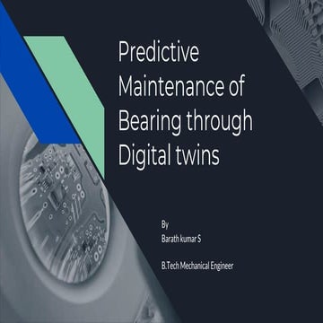 Predictive Maintenance of Ball Bearing using Digital Twin