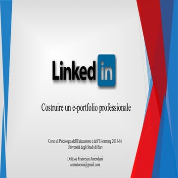Costruisci il tuo portfolio su LinkedIn