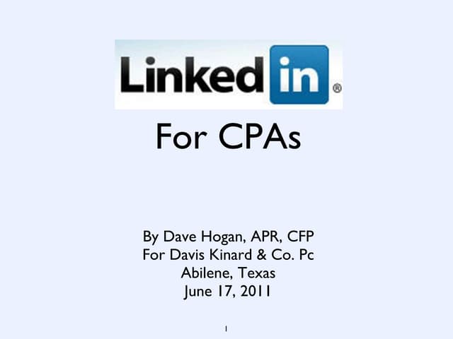 LinkedIn for CPAs