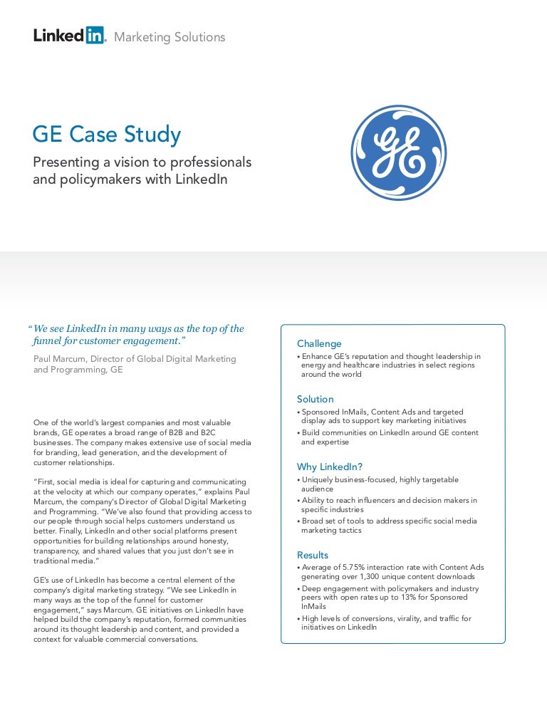 ge case study linkedin ge case study