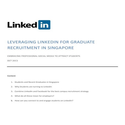 Linked in   graduate recruitment singapore