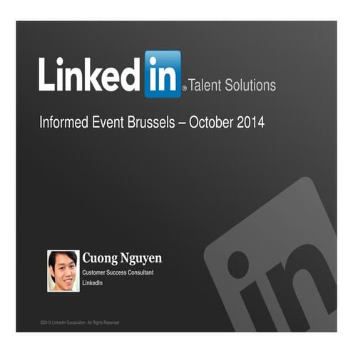 Linkedin INformed event for recruitment agencies - Belgium 14 october 2014 