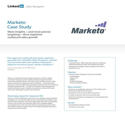 Marketo-Sales Navigator Case Study