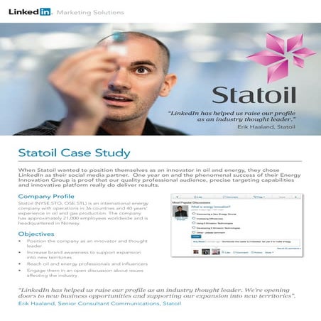 LinkedIn Statoil Case Study