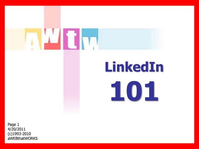 Linked In 101