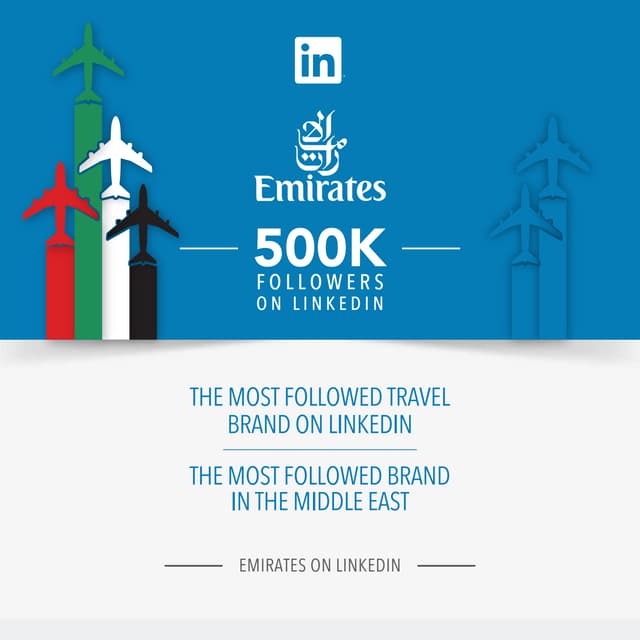 Emirates 500K Followers on LinkedIn