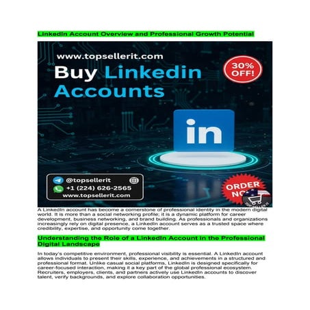 LinkedIn Account Overview and Professional Growth Potential.docx