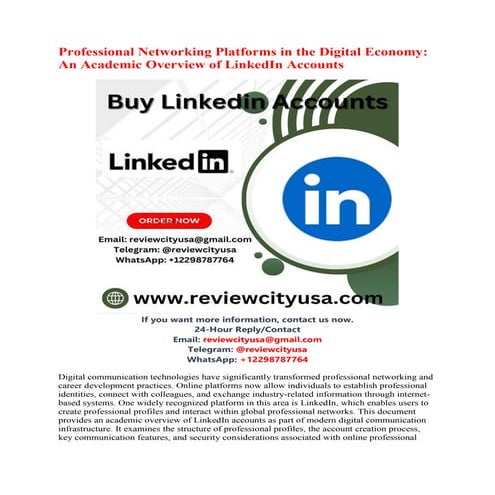 Top 7 Verified LinkedIn Account Providers to Consider This Year | PDF