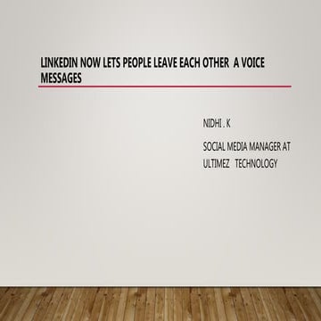 Linked in adds voice message