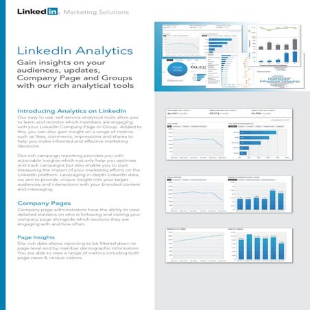 Marketing Solutions LinkedIn analytics product sheet
