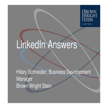 Linked in answers presentation (00380960)