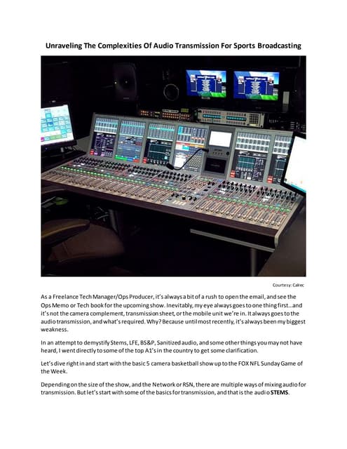COMMON BROADCASTING TERMS IN RADIO & TV | PPTX | Music | Entertainment
