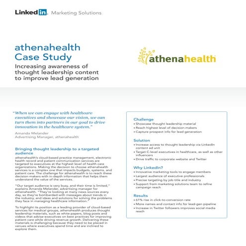 athenahealth Case Study