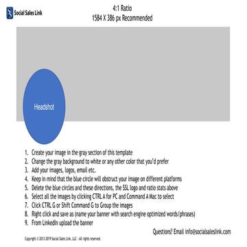 NEW LinkedIn Banner Template for mobile and desktop