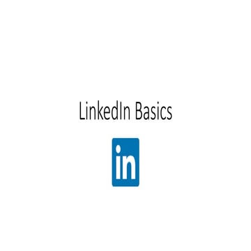 LinkedIn Basics