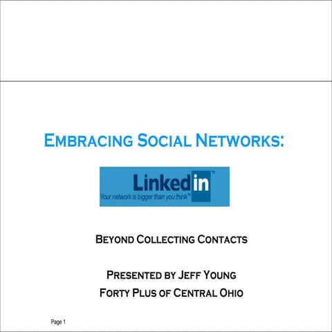 LinkedIn Beyond Collecting Contacts