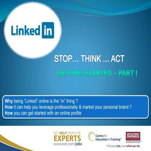 Linked in branding presentation - Professional Development (IT and Informatio...