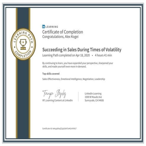 Linkedin certificates