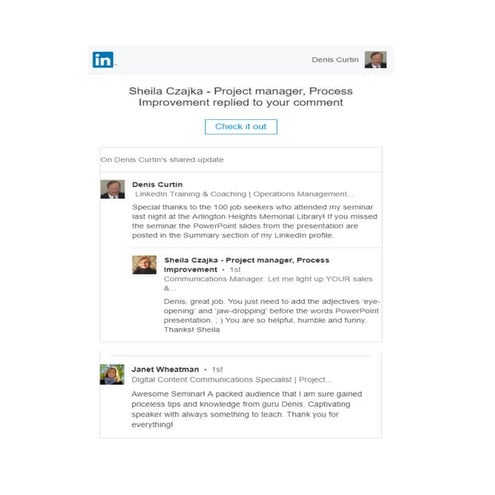 LinkedIn comments on ATS Seminar 2018