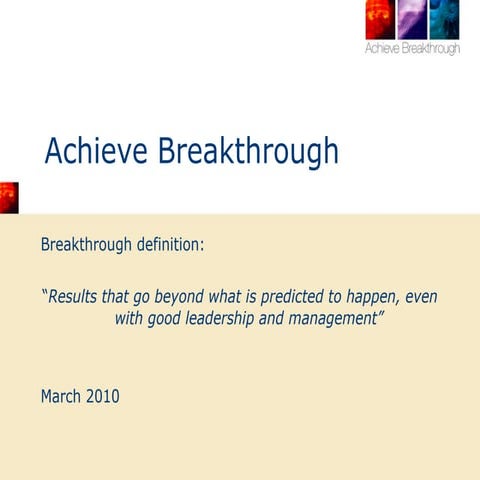 Achieve Breakthrough Company Overview