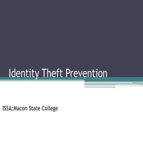 Identity Theft Presentation