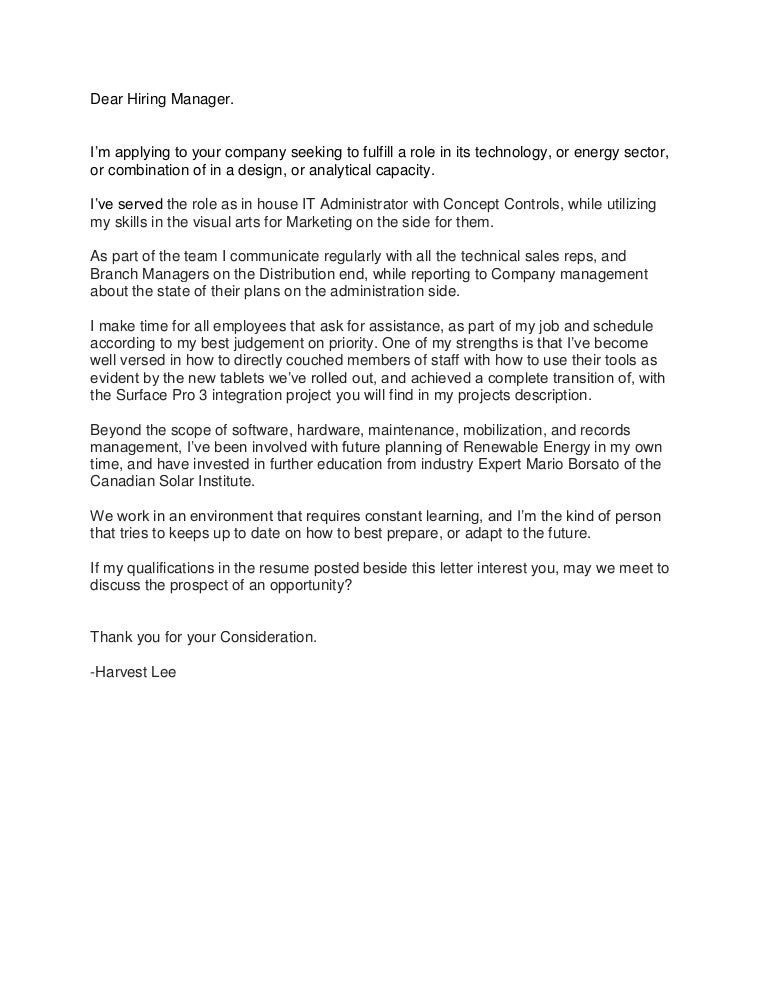 Linkedin cover letter 2017