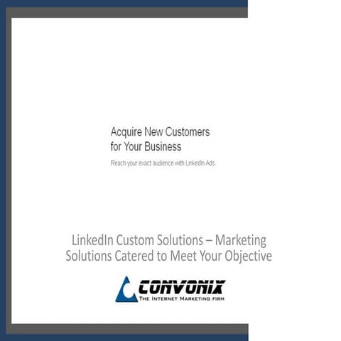 Linkedin Custom Marketing Solutions