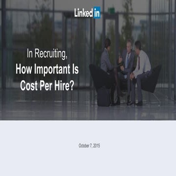 In Recruiting, How Important Is Cost Per Hire?