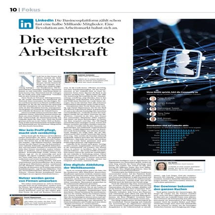[LinkedIn] Die vernetzte Arbeitskraft - Handelszeitung