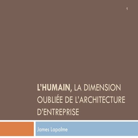 La dimension humaine dans l\'AE