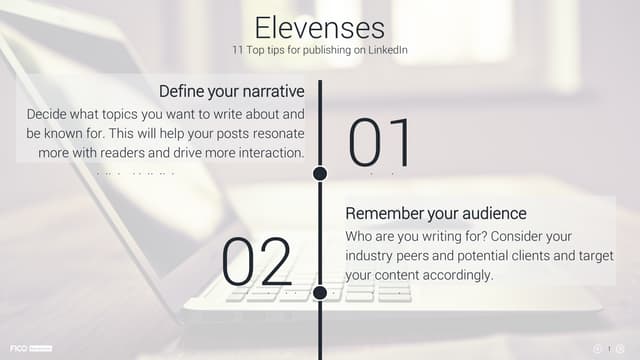 Linkedin Elevenses | 11 top tips for publishing on LinkedIn