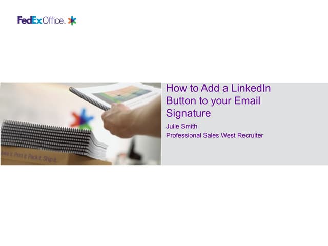 Adding LinkedIn  to your email signature