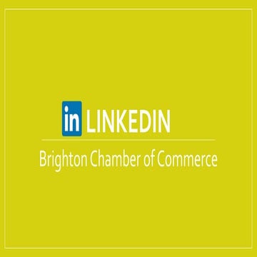 LinkedIn 101 - Brighton Chamber of Commerce