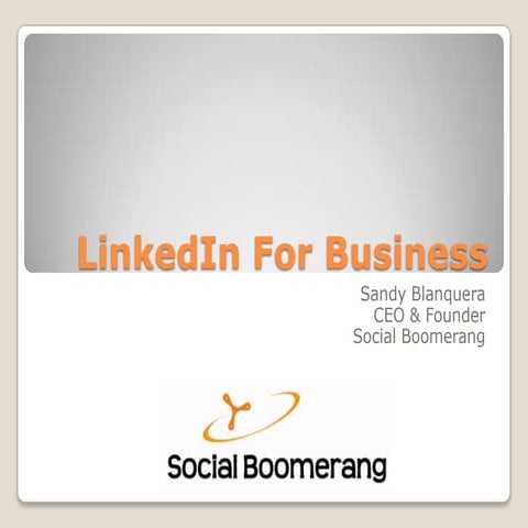 Linked In For Business