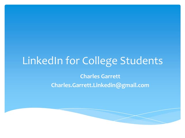 LinkedIn For College Students