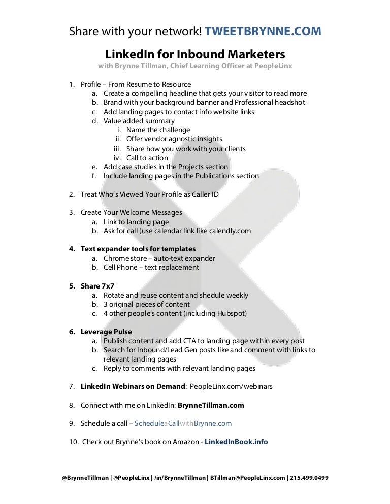 Linkedin For Inbound Marketers