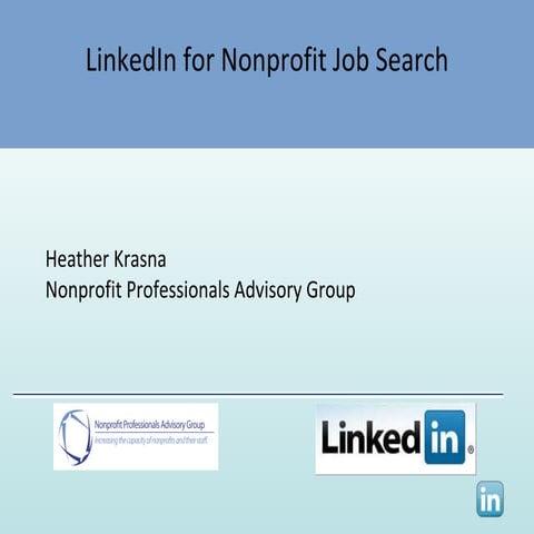 Linkedin For Nonprofit Job Search